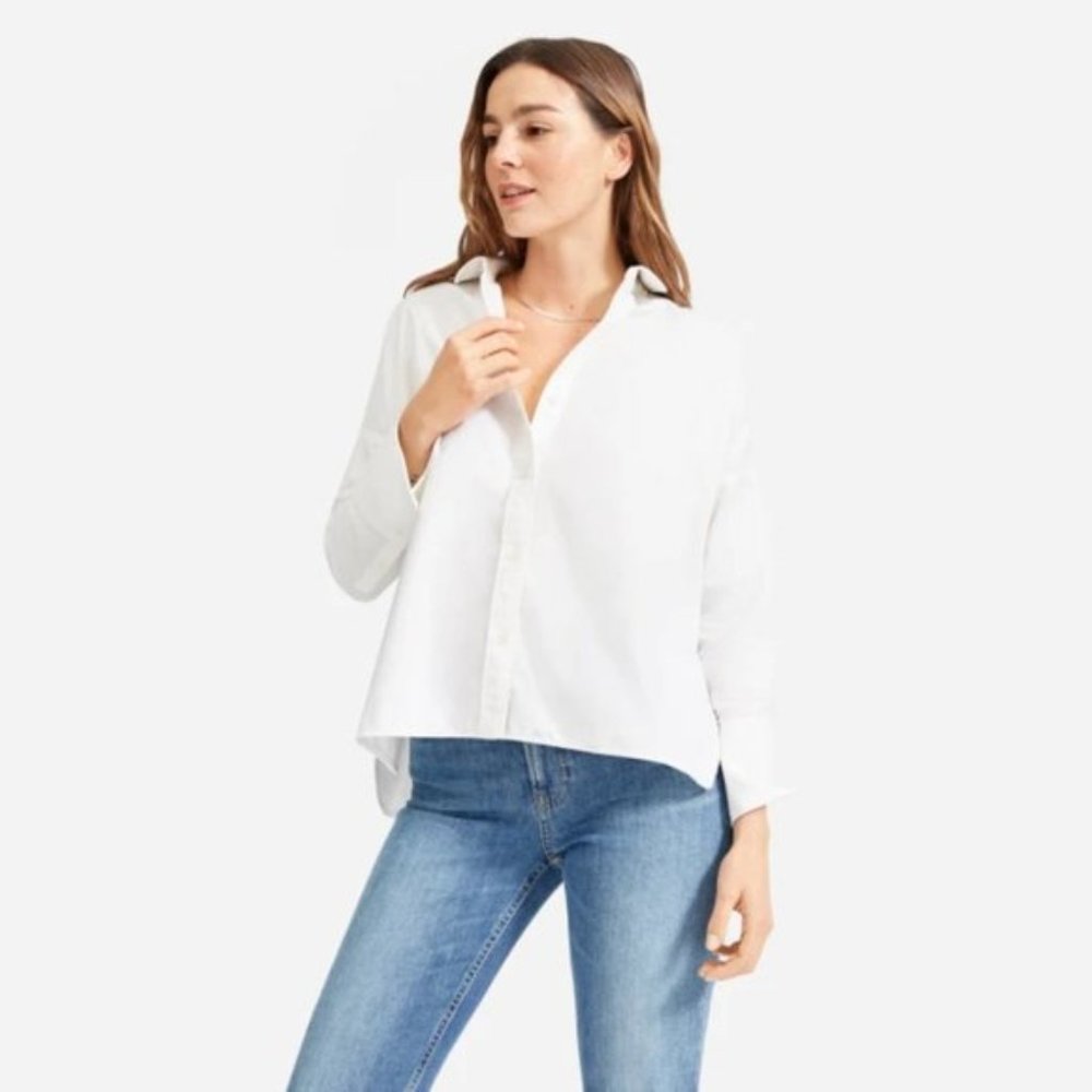 Everlane The Japanese Oxford Square Shirt White 14